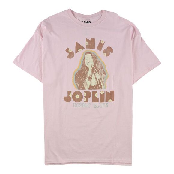 Junk Food Womens Janis Joplin Kozmic Blues Graphic T-Shirt, pink, XL - Picture 5 of 6